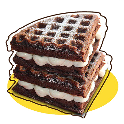 "Dark & White Fantasy Waffle (Belgian Waffle) - Click here to View more details about this Product